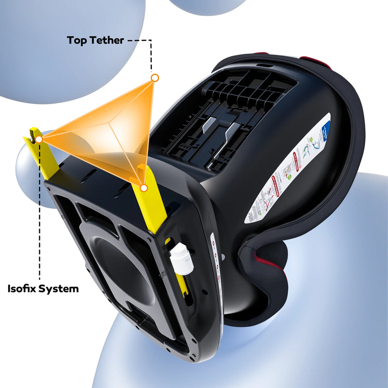 Reecle ISOFIX Car Seat 360° Swivel, Newborn–12 Years, ISOFIX + Top Tether