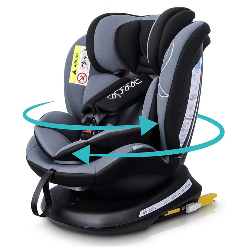 Reecle ISOFIX Car Seat 360° Swivel, Newborn–12 Years, ISOFIX + Top Tether