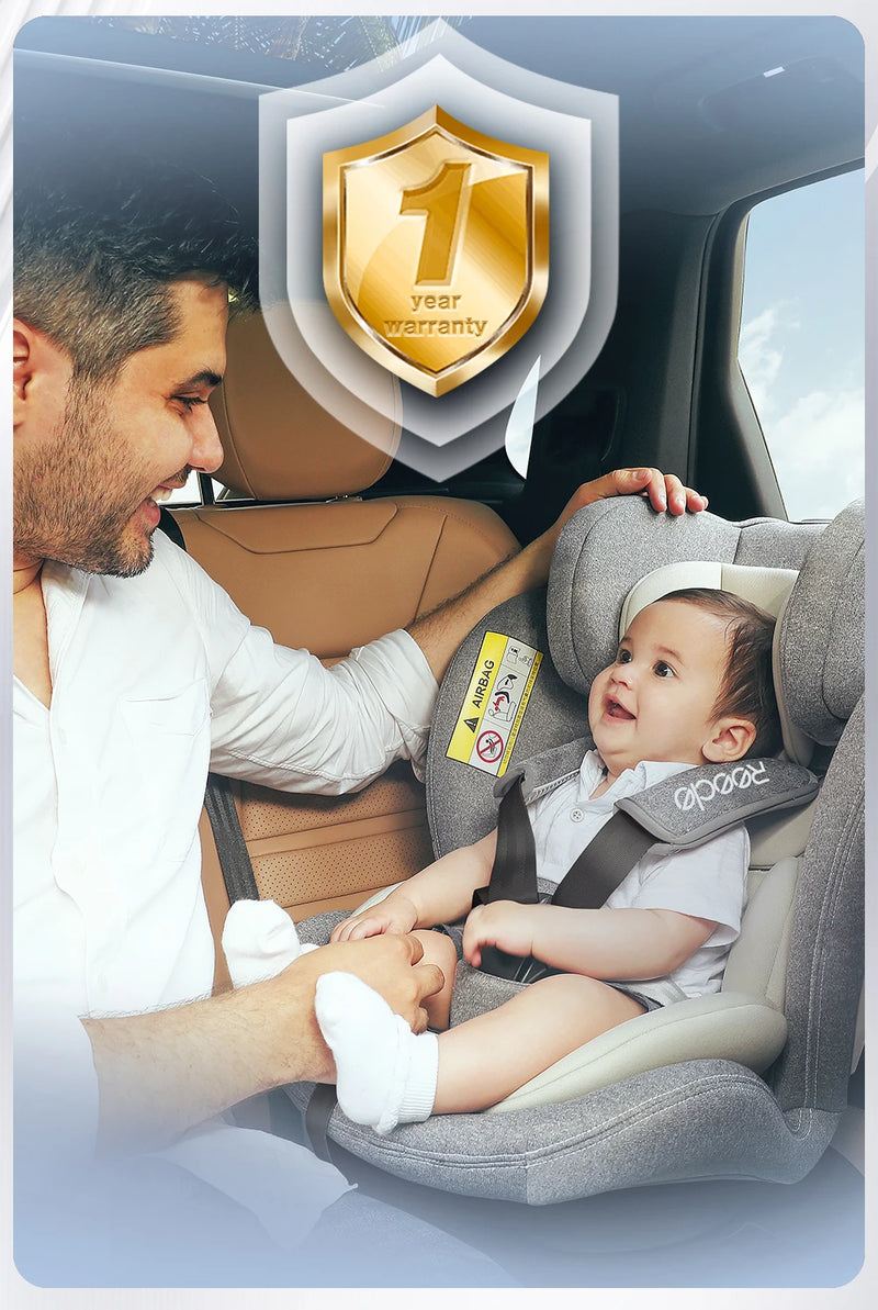 Reecle ISOFIX Car Seat 360° Swivel, Newborn–12 Years, ISOFIX + Top Tether