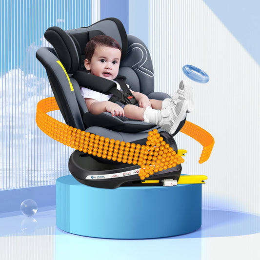 Reecle ISOFIX Car Seat 360° Swivel for Newborn-12 Years, ECE R44, Fixations ISOFIX + Top Tether