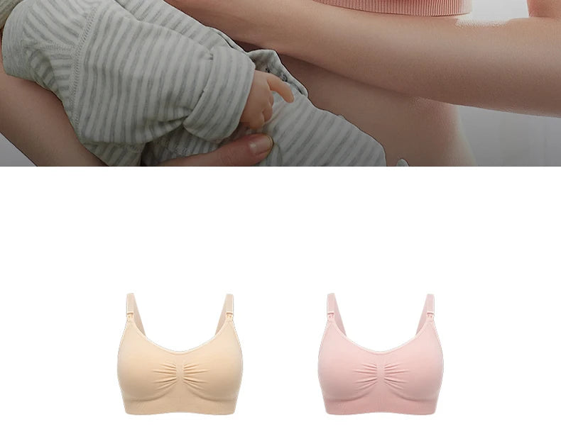 Plus Size Nursing Bra – Breathable, Seamless, Push Up Maternity Underwear