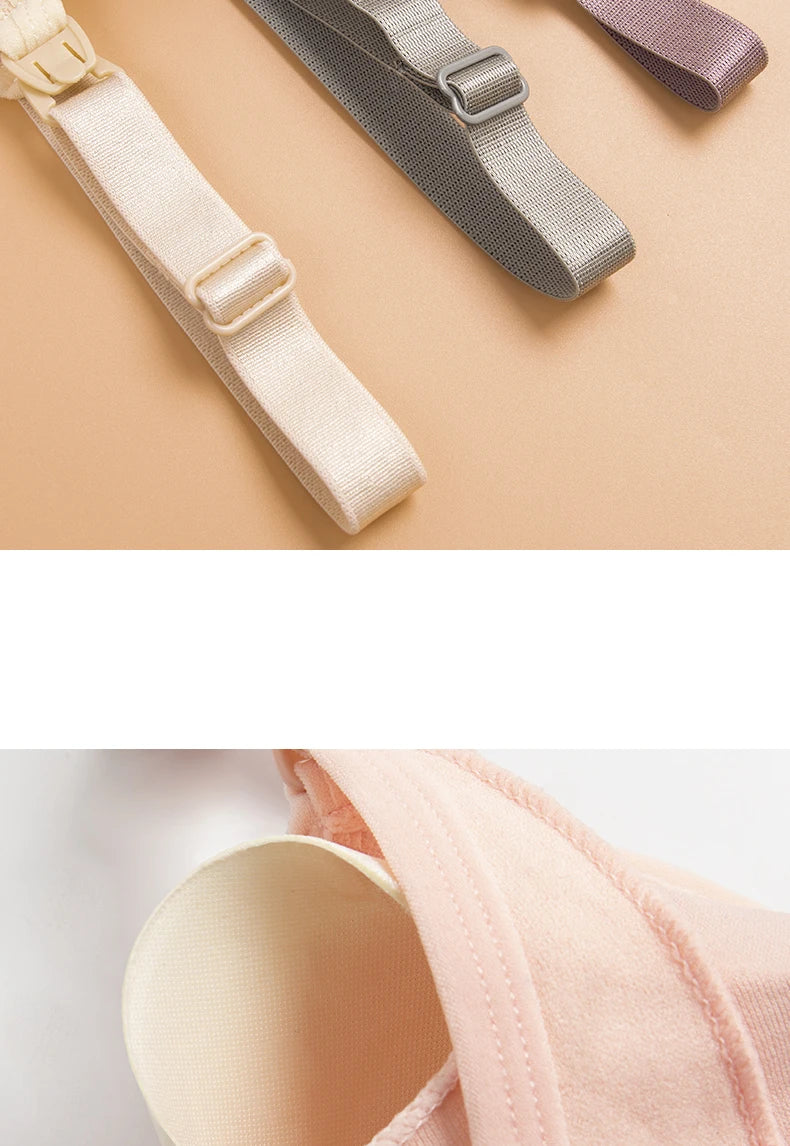 Plus Size Nursing Bra – Breathable, Seamless, Push Up Maternity Underwear