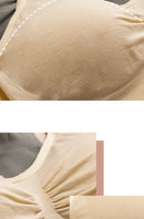 Plus Size Nursing Bra – Breathable, Seamless, Push Up Maternity Underwear