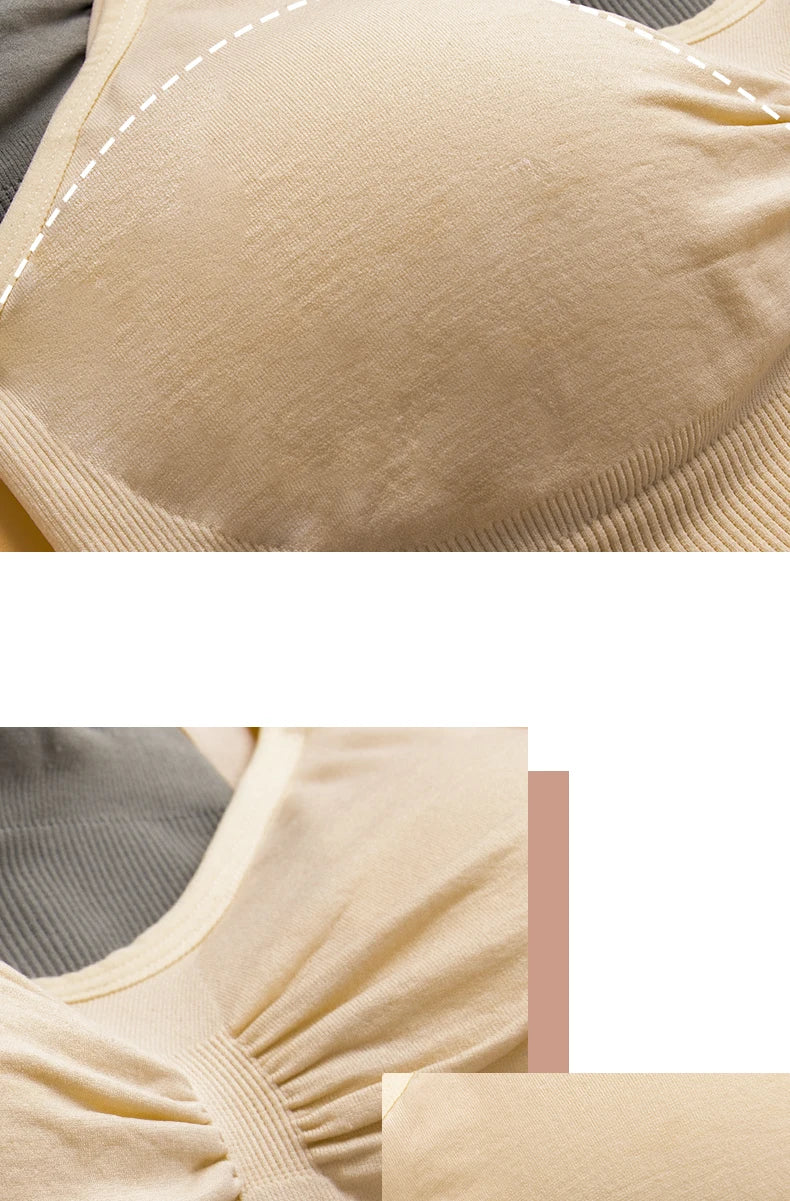 Plus Size Nursing Bra – Breathable, Seamless, Push Up Maternity Underwear