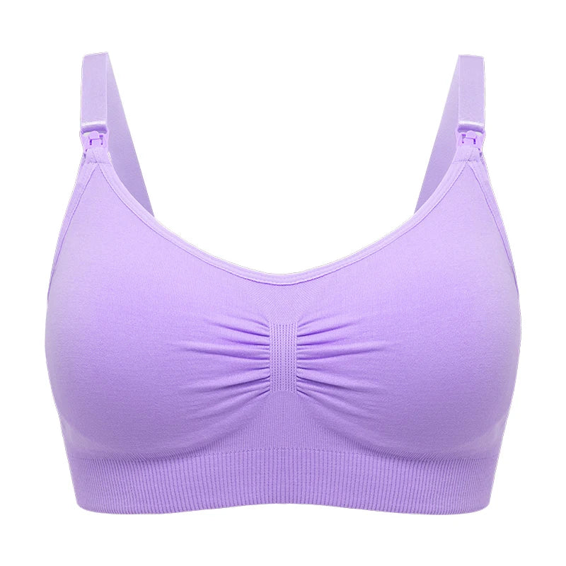 Plus Size Nursing Bra – Breathable, Seamless, Push Up Maternity Underwear