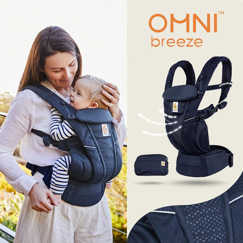 Ergobaby Breathable Mesh Baby Carrier, All Positions, 7–45 lbs