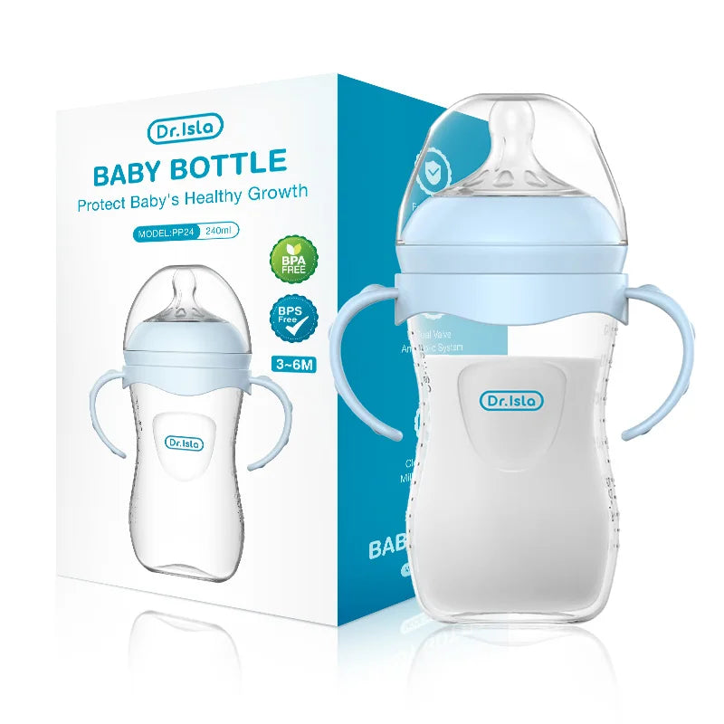 150/240/330ML Baby PP Feeding Bottle with Handle – Newborn Milk Bottle