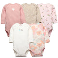 Baby Bodysuits 5pcs Set – 100% Cotton Newborn & Toddler Clothes