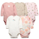Baby Bodysuits 5pcs Set – 100% Cotton Newborn & Toddler Clothes