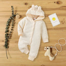 Autumn Winter Baby Romper – Hooded Long Sleeve Jumpsuit for Boys & Girls