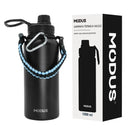 Stainless Steel Vacuum Insulated Water Bottle, Wide Mouth Sports Bottle, Leak Proof Lid with Cord