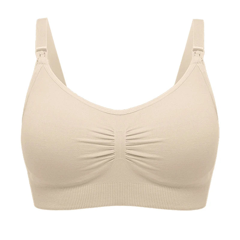 Plus Size Nursing Bra – Breathable, Seamless, Push Up Maternity Underwear
