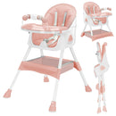 Foldable Baby High Chair 6+ Months, Antislip Pad & Toy Rack, Easy-Clean, E500