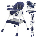 Foldable Baby High Chair 6+ Months, Antislip Pad & Toy Rack, Easy-Clean, E500