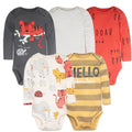 Baby Bodysuits 5pcs Set – 100% Cotton Newborn & Toddler Clothes