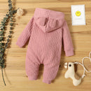 Autumn Winter Baby Romper – Hooded Long Sleeve Jumpsuit for Boys & Girls