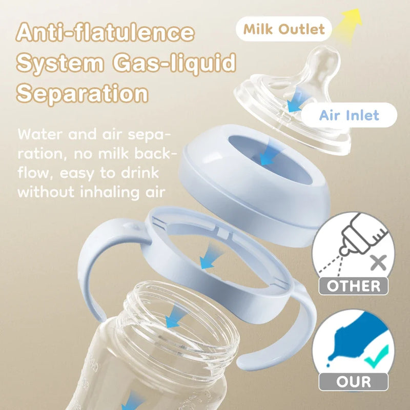 150/240/330ML Baby PP Feeding Bottle with Handle – Newborn Milk Bottle