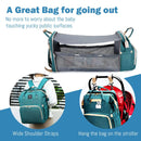 3-in-1 Waterproof Diaper Bag Backpack with Foldable Baby Bed & USB Charging – 3 Styles