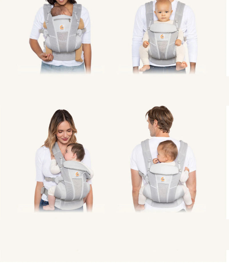 Ergobaby Breathable Mesh Baby Carrier, All Positions, 7–45 lbs