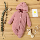 Autumn Winter Baby Romper – Hooded Long Sleeve Jumpsuit for Boys & Girls