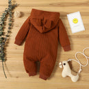 Autumn Winter Baby Romper – Hooded Long Sleeve Jumpsuit for Boys & Girls