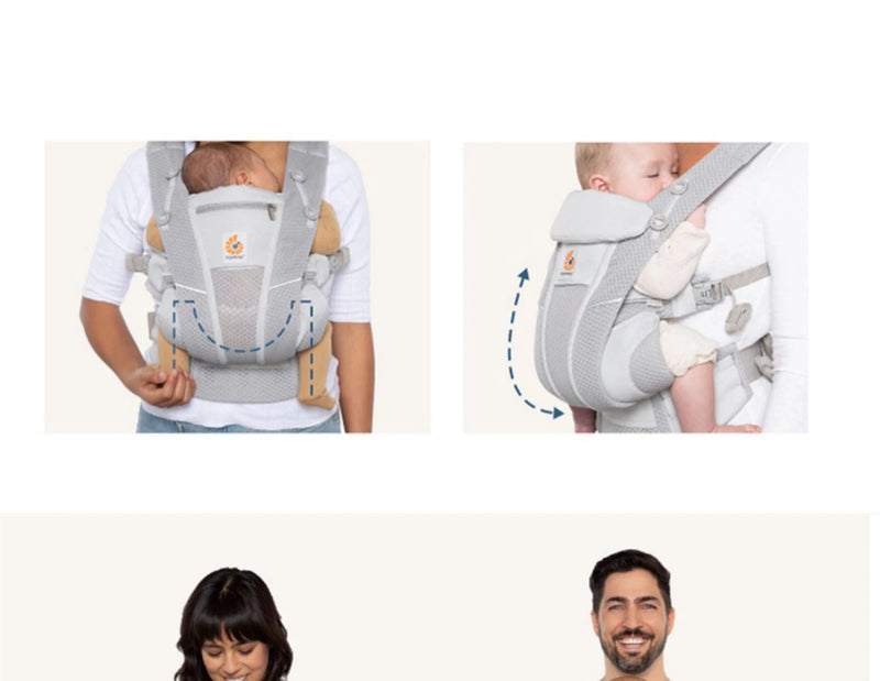 Ergobaby Breathable Mesh Baby Carrier, All Positions, 7–45 lbs
