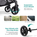 Baby Stroller for Toddlers up to 22KG – Compact, Lightweight, One-Hand Fold, UPF 50+ Canopy