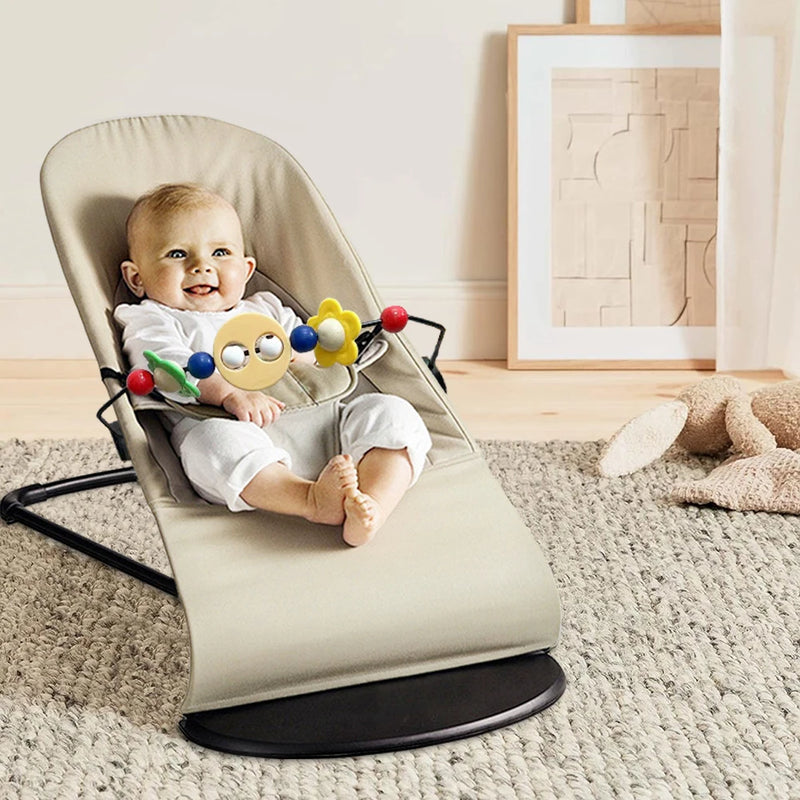 AnGku Baby Rocking Swing Chair with Toys, Adjustable Bouncer Seat