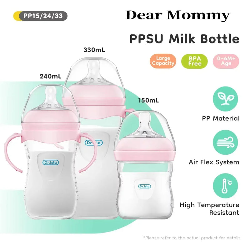 150/240/330ML Baby PP Feeding Bottle with Handle – Newborn Milk Bottle