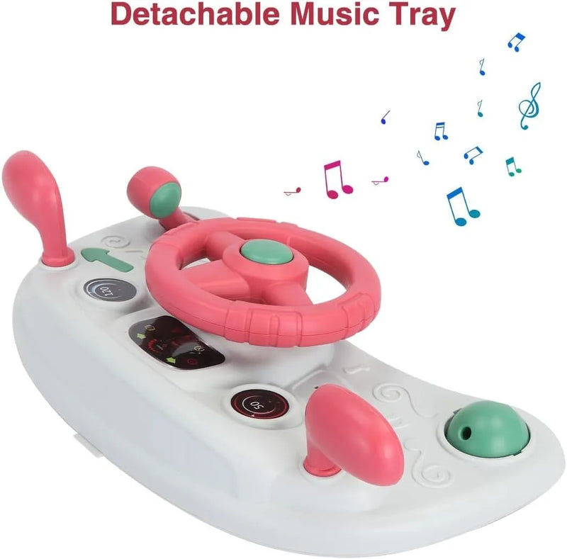 2-in-1 Foldable Baby Walker with Removable Tray & Music (No Battery)