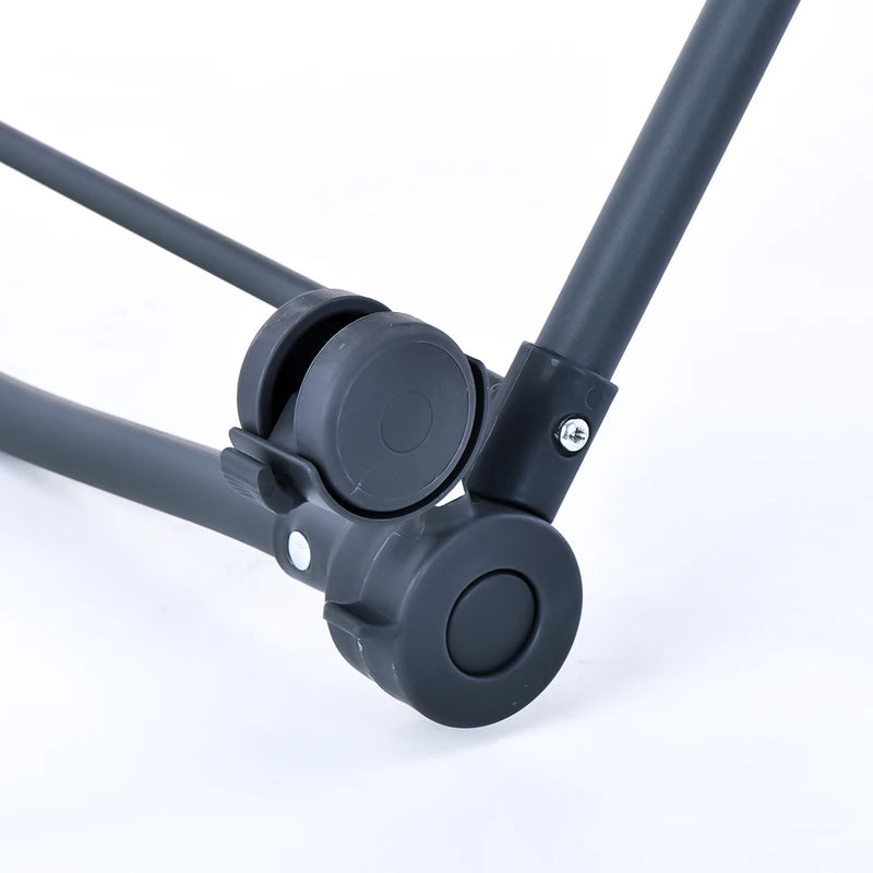 UBRAVOO Baby Travel Cot with Mattress & Silent Wheels, Convertible Rocking Crib