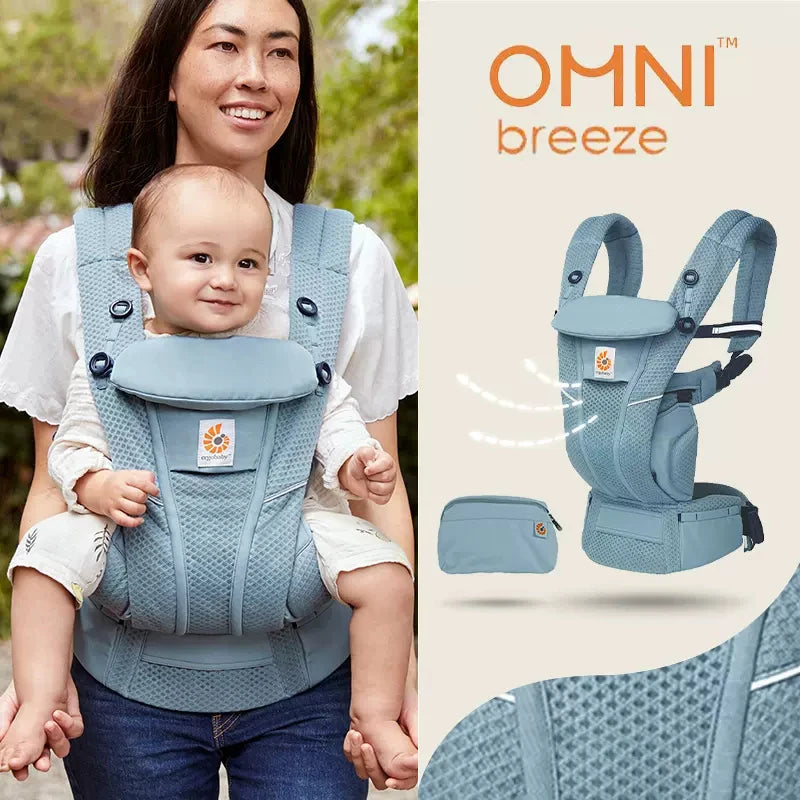 Ergobaby Breathable Mesh Baby Carrier, All Positions, 7–45 lbs