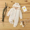 Autumn Winter Baby Romper – Hooded Long Sleeve Jumpsuit for Boys & Girls