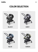 3-in-1 Baby Stroller with Safety Seat, Portable for Ages 0-2