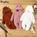 Autumn Winter Baby Romper – Hooded Long Sleeve Jumpsuit for Boys & Girls