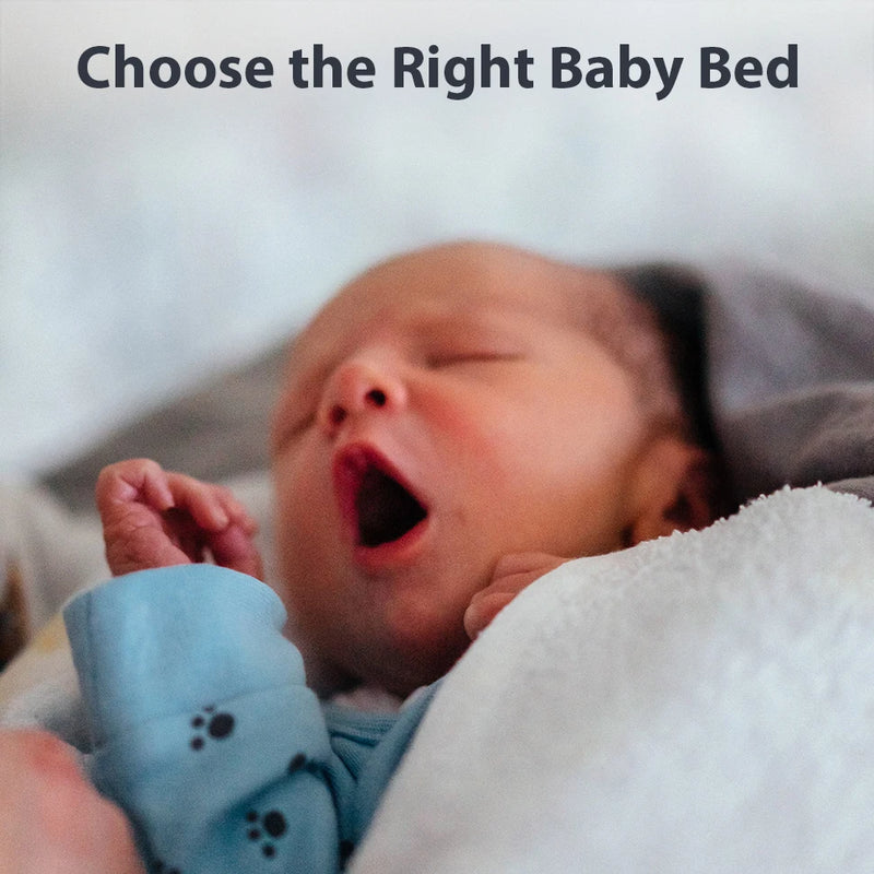 UBRAVOO Baby Travel Cot with Mattress & Silent Wheels, Convertible Rocking Crib