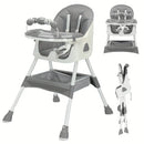 Foldable Baby High Chair 6+ Months, Antislip Pad & Toy Rack, Easy-Clean, E500