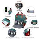 3-in-1 Waterproof Diaper Bag Backpack with Foldable Baby Bed & USB Charging – 3 Styles