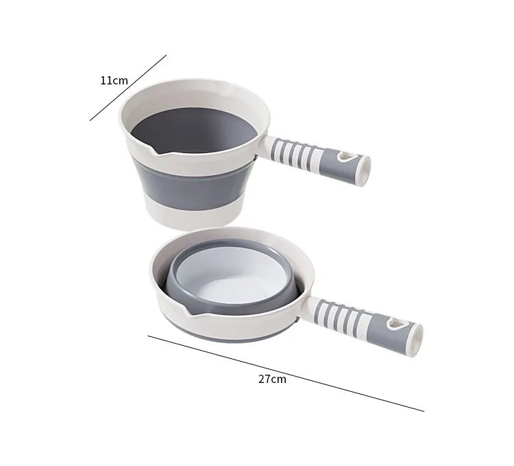 4 in 1 Foldable Baby Bath Tub Set – Safe Ergonomic Newborn Bathtub with Mat