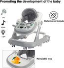 2-in-1 Foldable Baby Walker with Removable Tray & Music (No Battery)